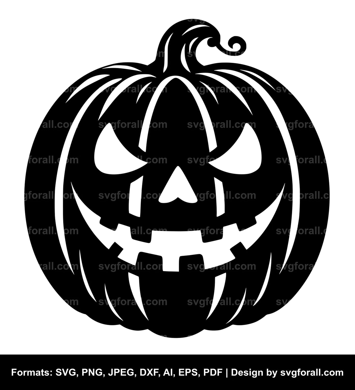 Halloween Pumpkin Face SVG File