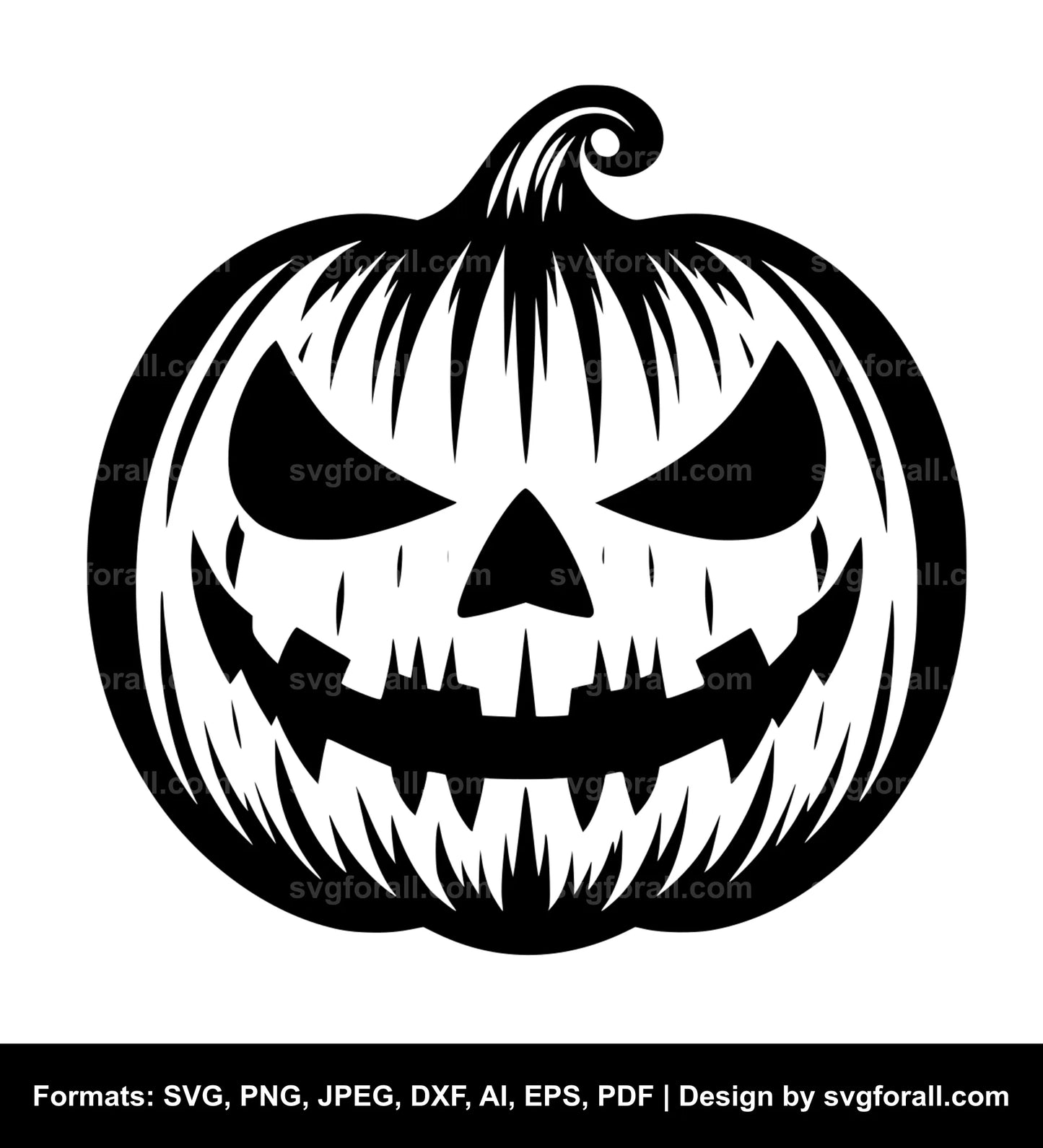 Halloween Pumpkin Face SVG PNG