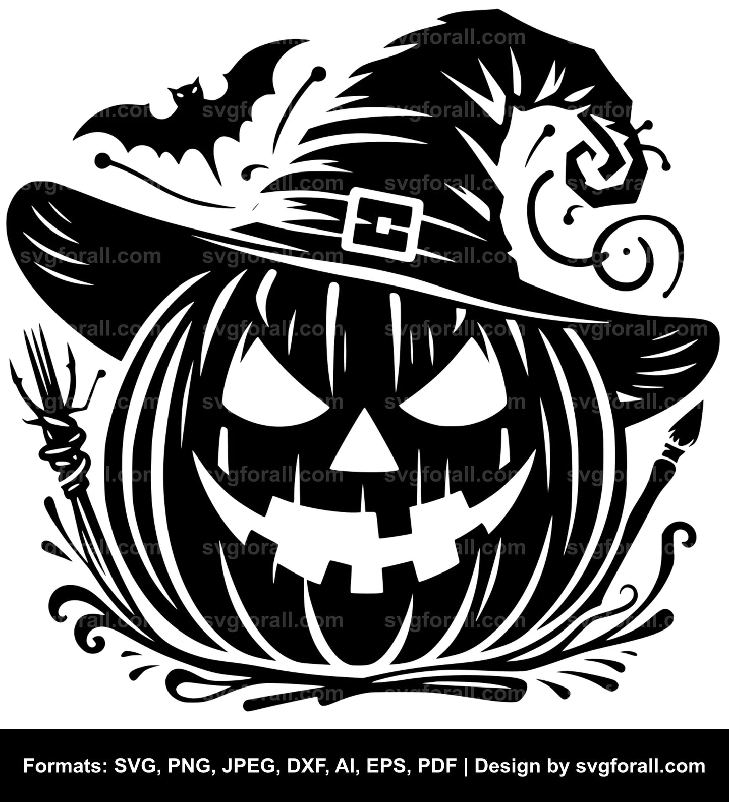 Halloween Pumpkin Face SVG Vector