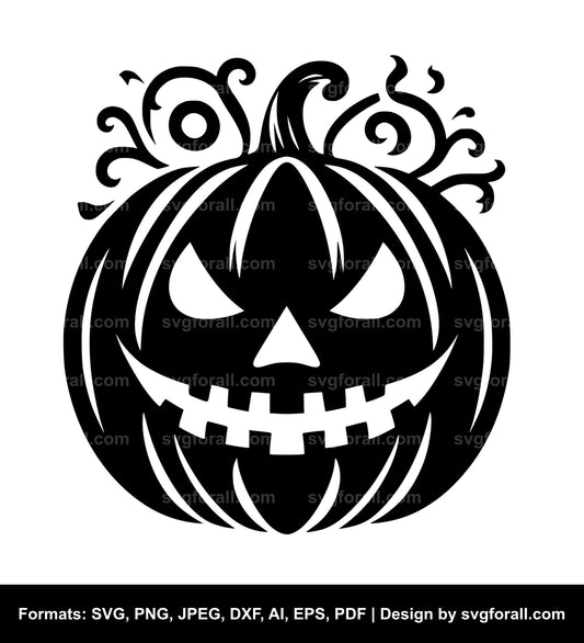 Halloween Pumpkin Face Vector SVG