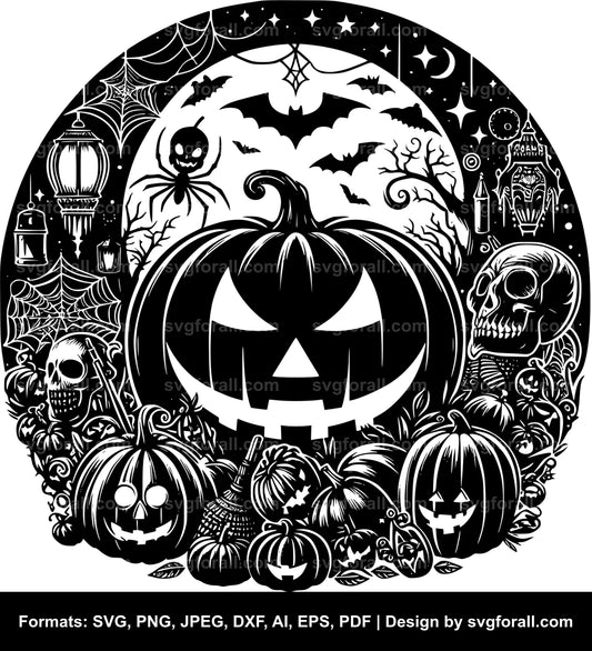 Halloween Pumpkin SVG Vector