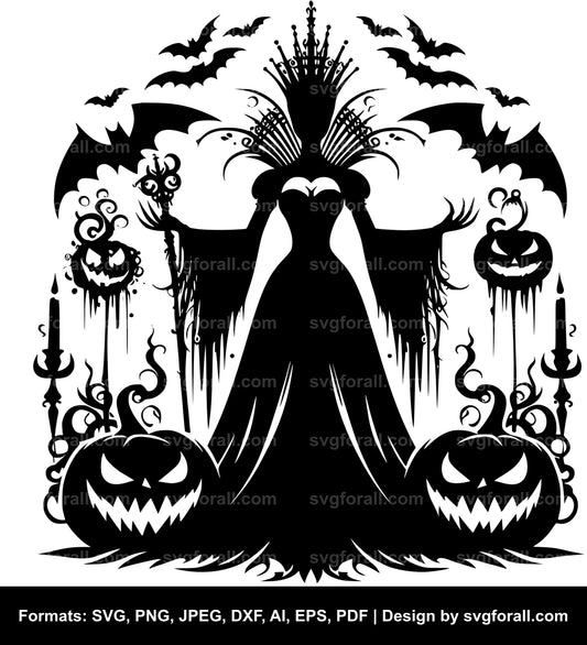 Halloween Queen Black SVG