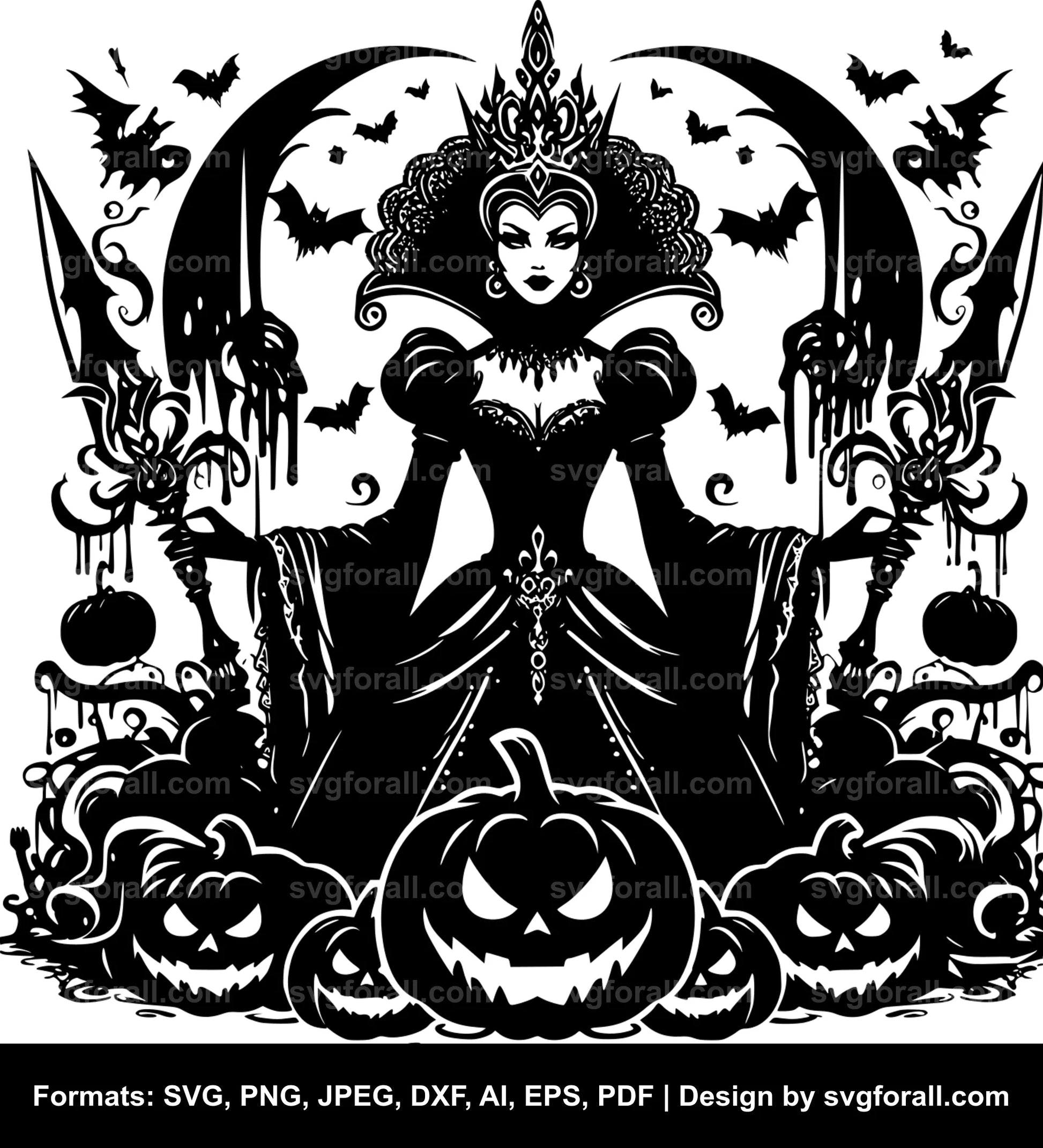 Halloween Queen Vector SVG