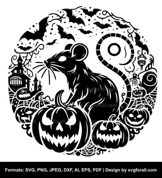 Halloween Rat Clipart SVG