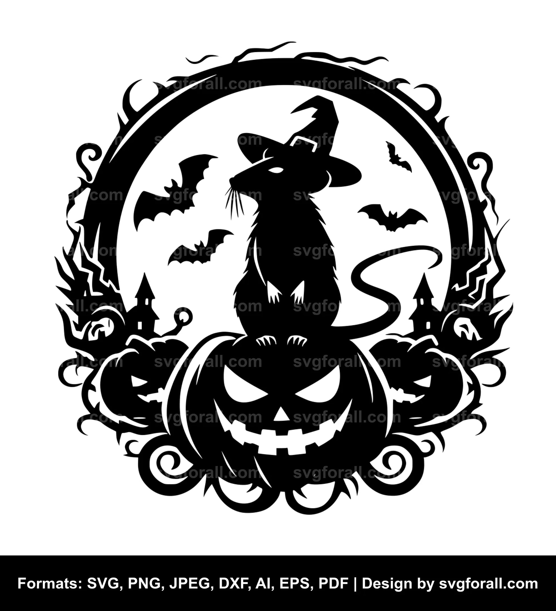 Halloween Rat Cricut SVG