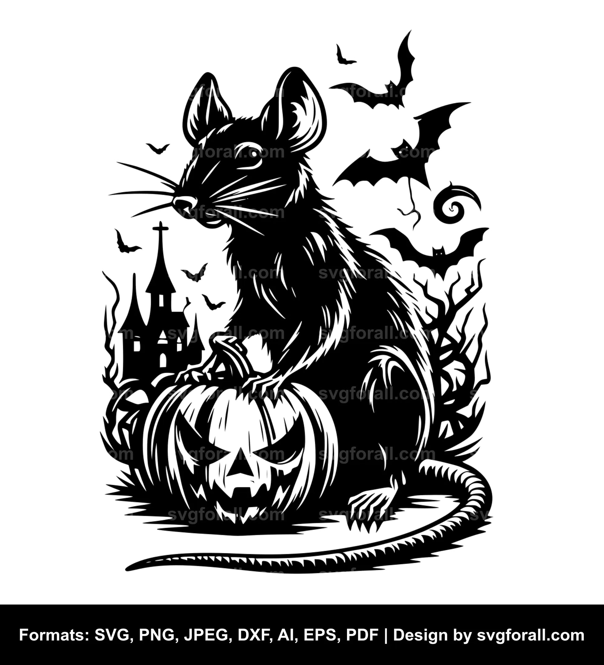 Halloween Rat SVG