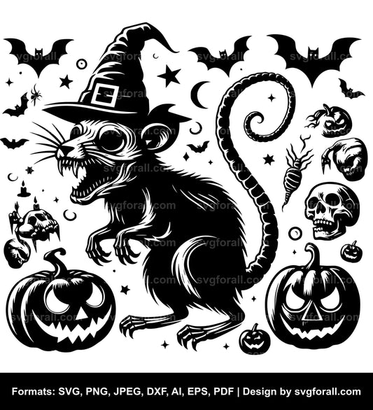 Halloween Rat SVG Design