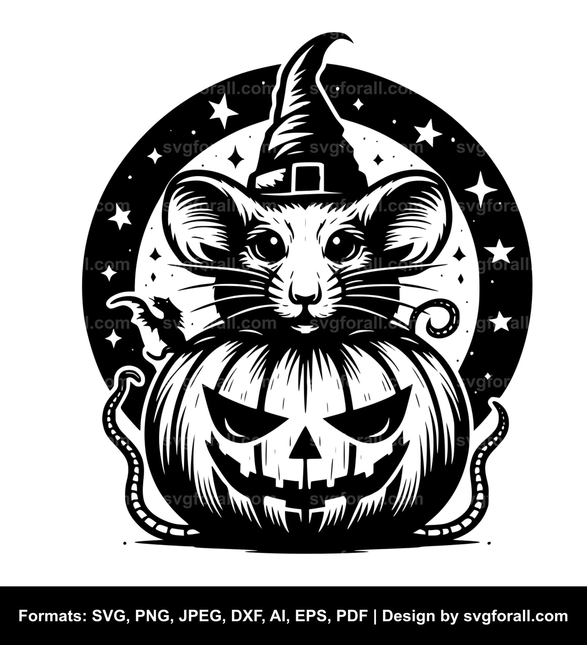 Halloween Rat SVG PNG