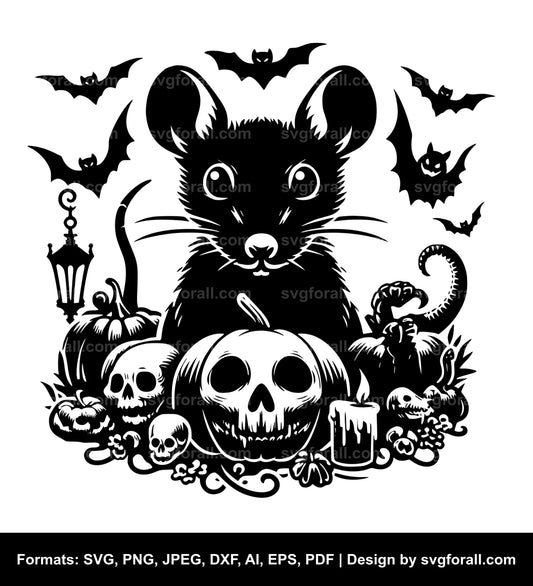 Halloween Rat SVG Vector