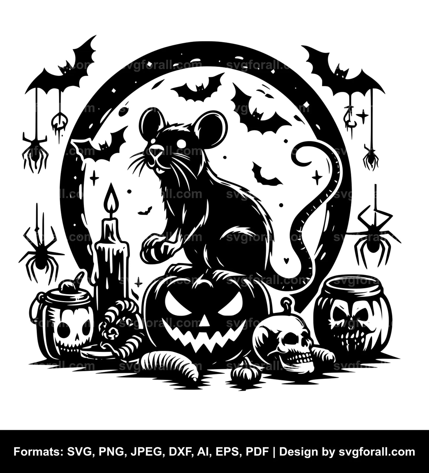 Halloween Rat Vector SVG