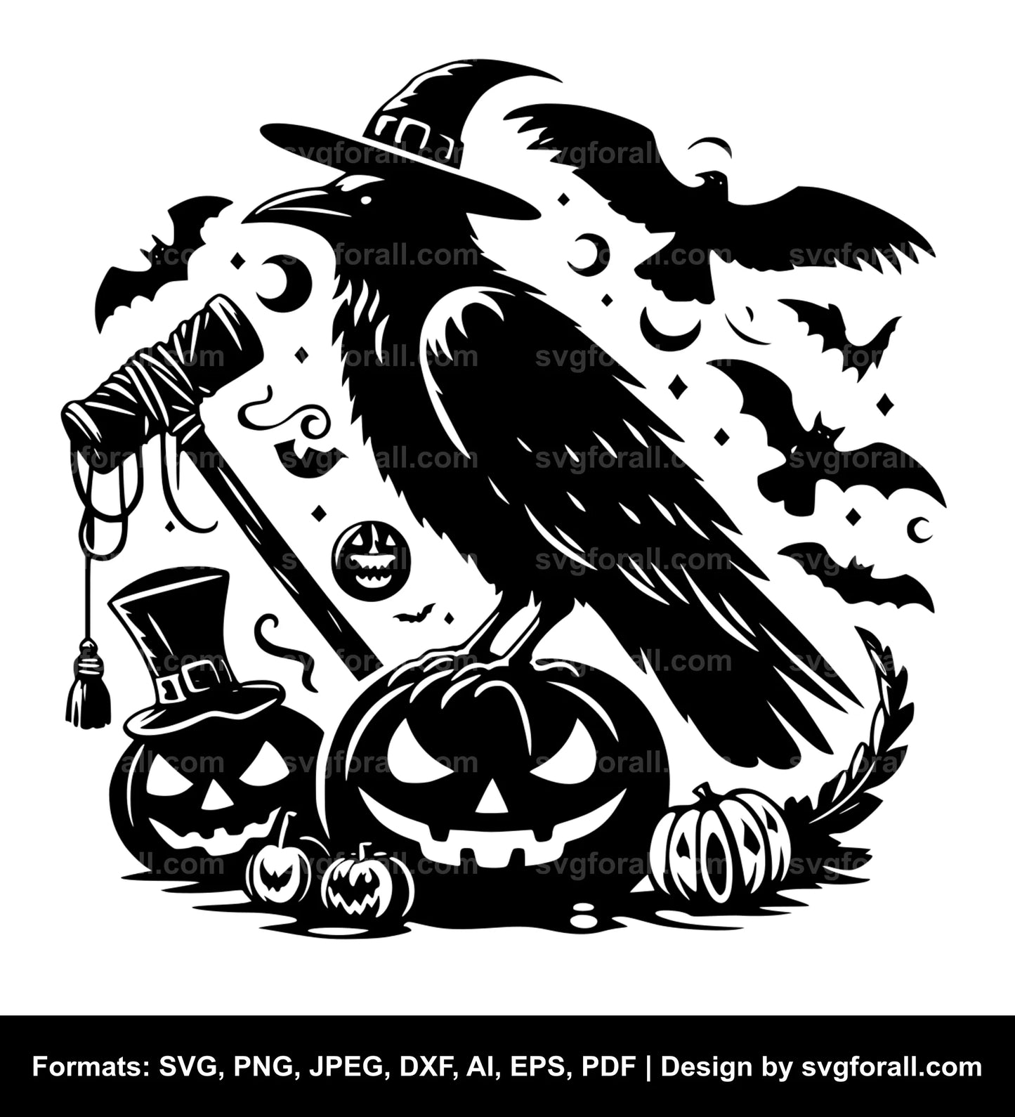 Halloween Raven SVG