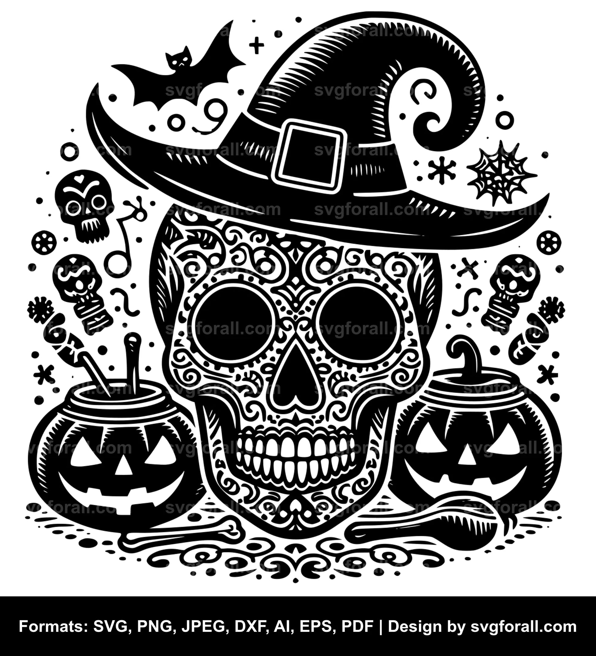 Halloween Skull SVG Cut File