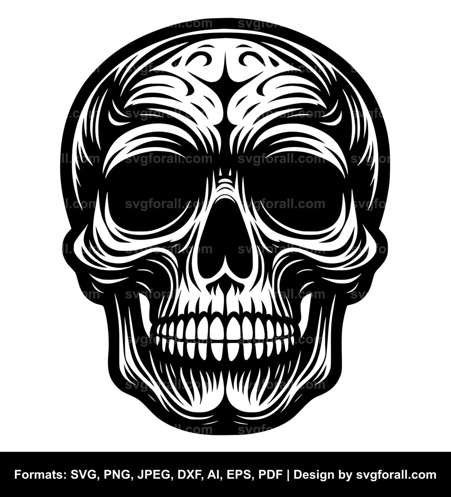 Halloween Skull Vector SVG