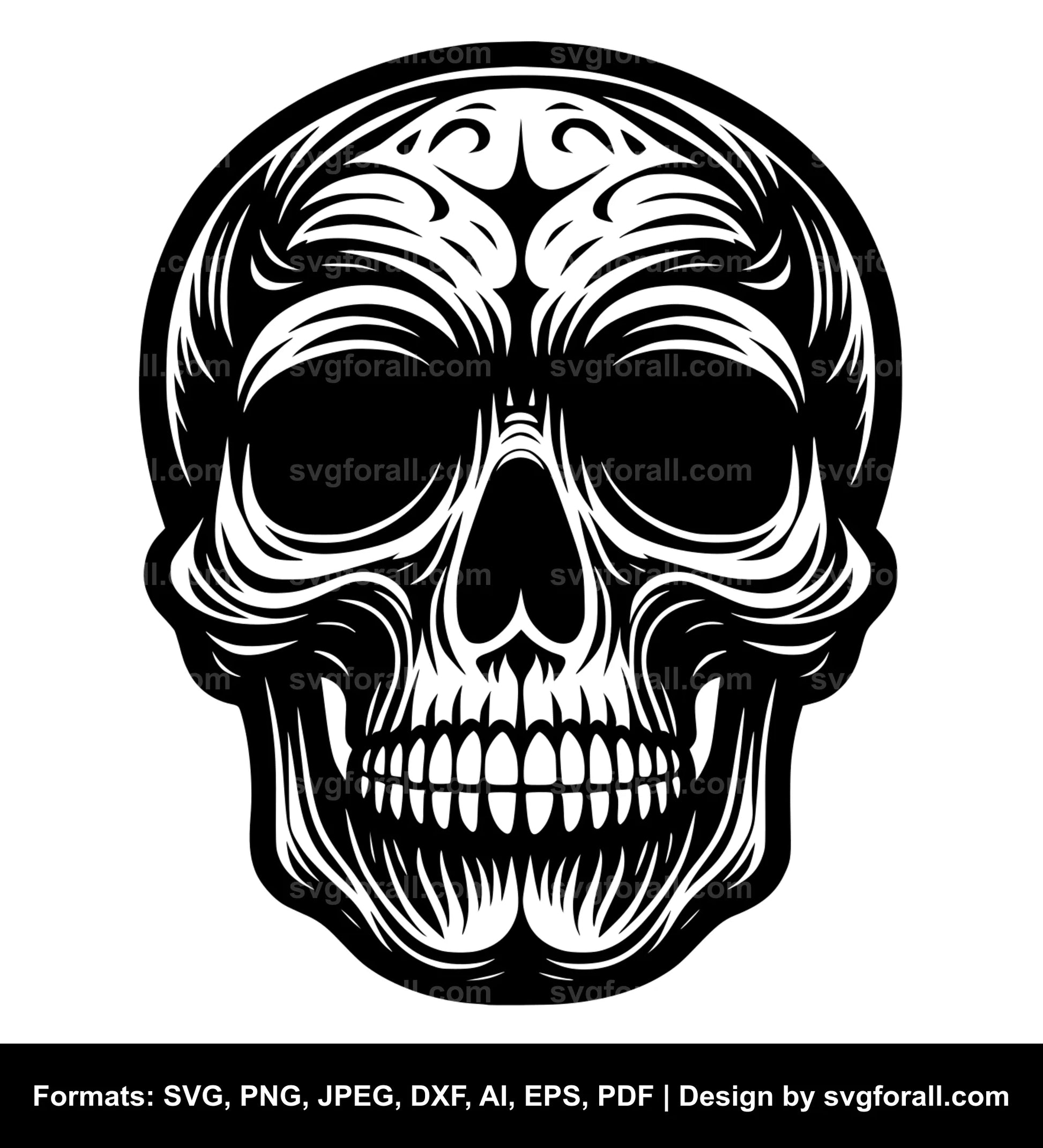 Halloween Skull Vector SVG