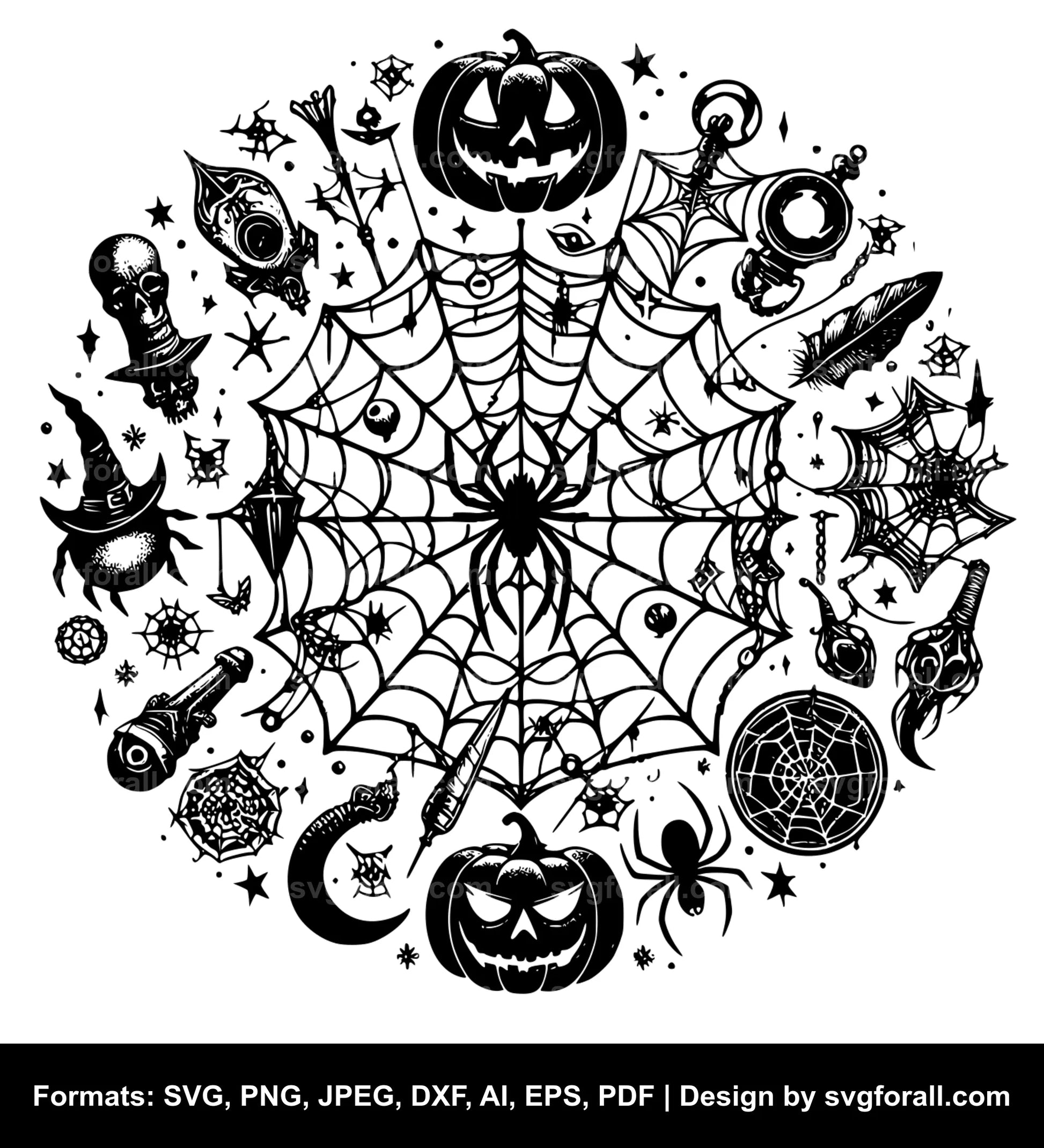 Halloween Spider Web SVG