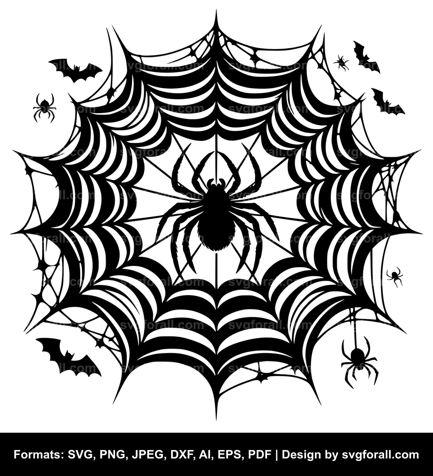 Halloween Spider Web SVG Clipart