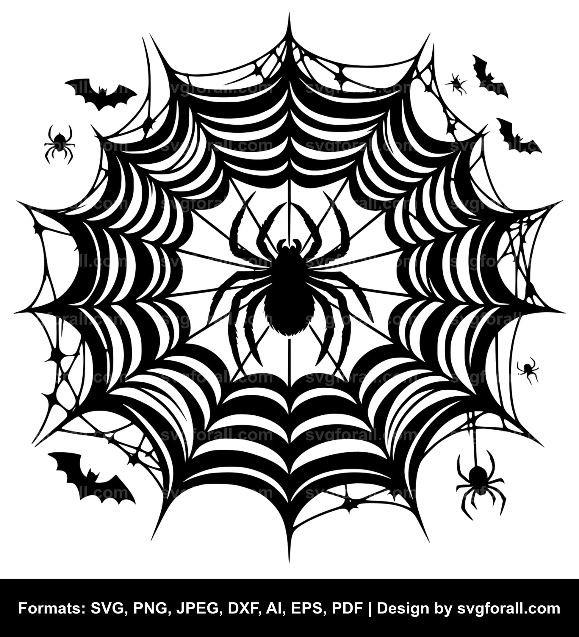 Halloween Spider Web SVG Clipart