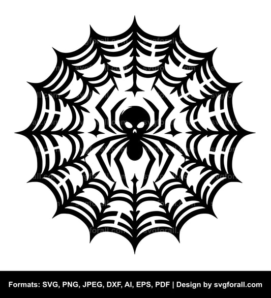 Halloween Spider Web SVG PNG