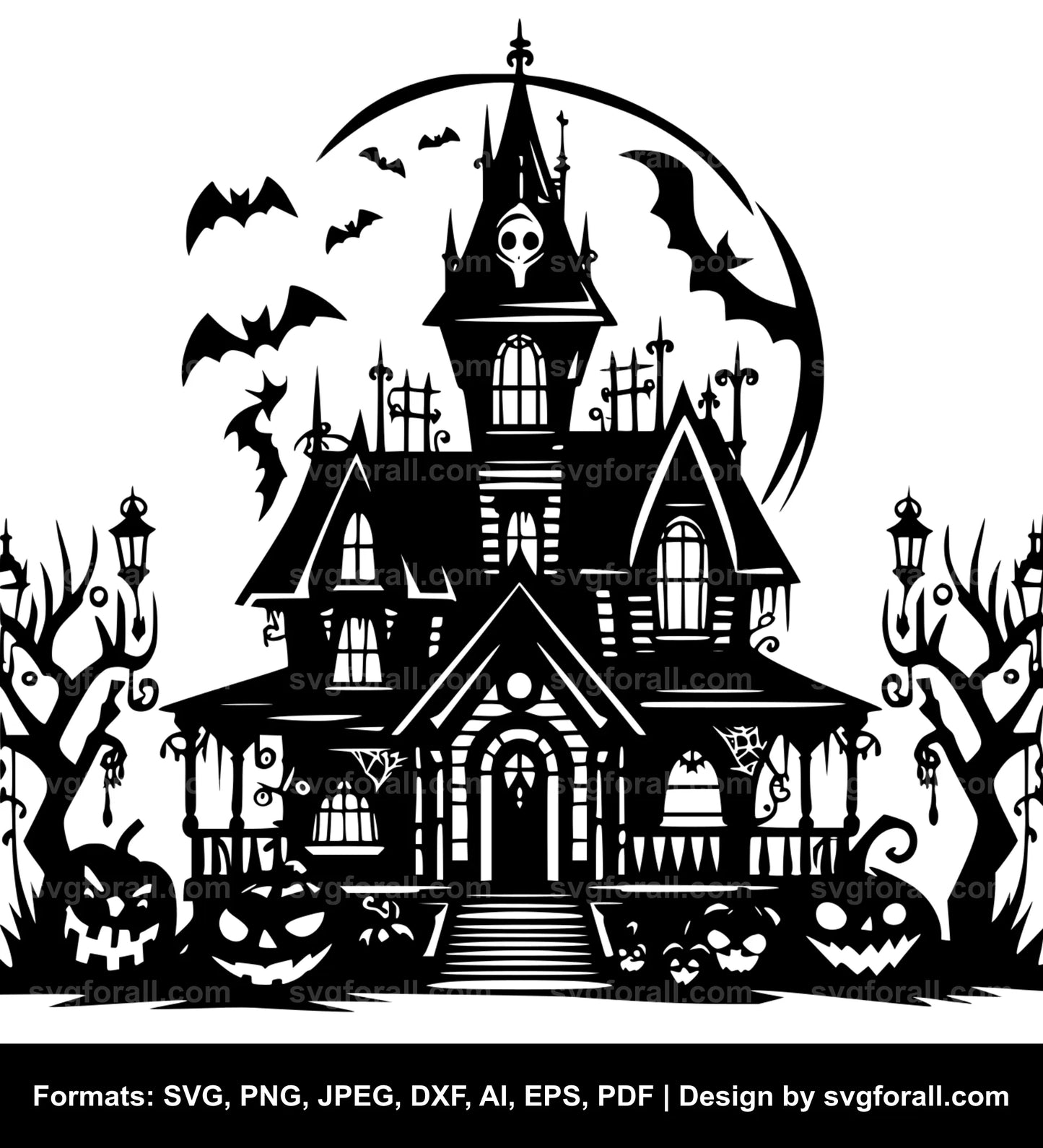 Halloween Spooky House SVG File