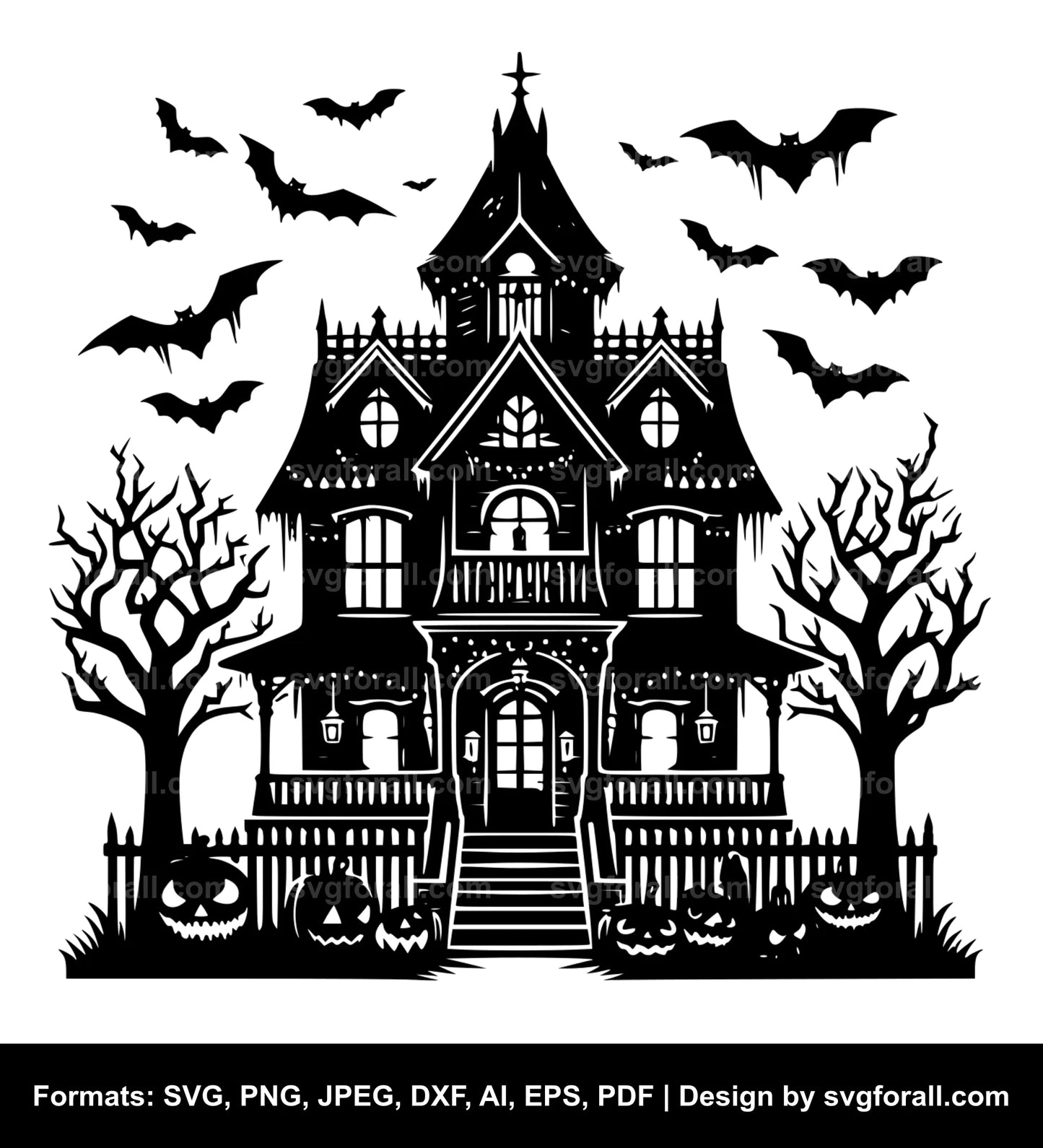 Halloween Spooky House SVG Vector