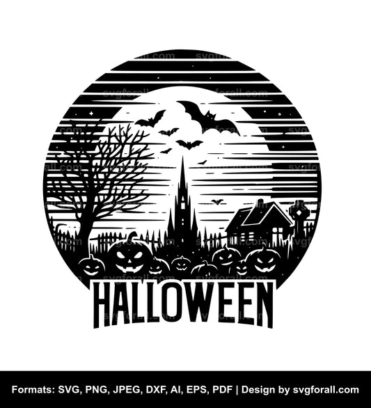 Halloween Sunset SVG