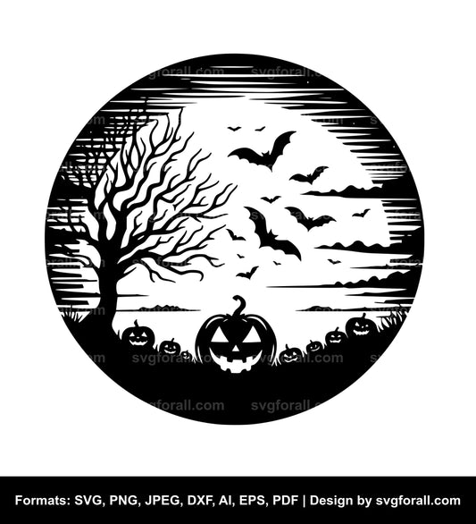 Halloween Sunset SVG PNG