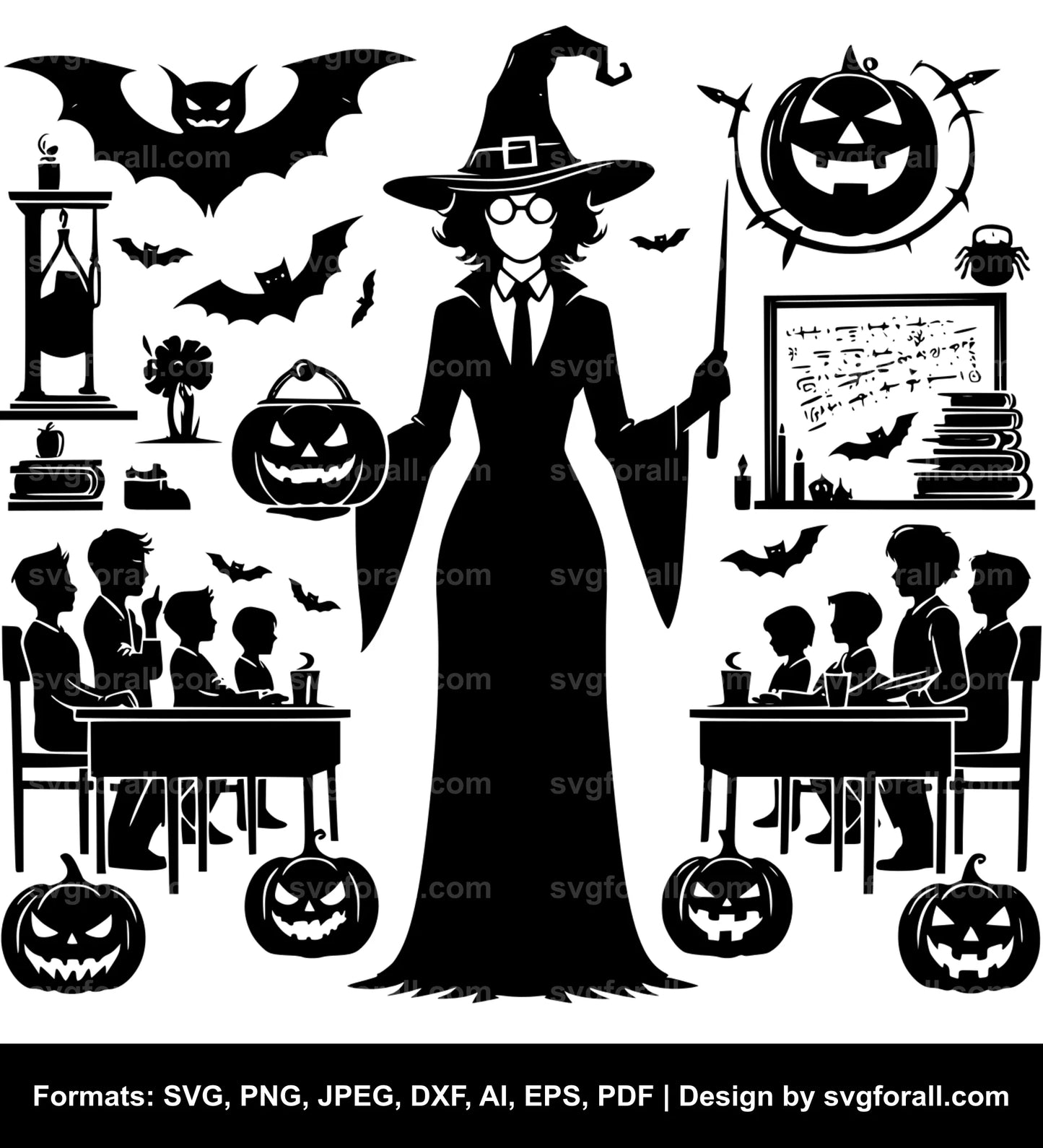 Halloween Teacher SVG File