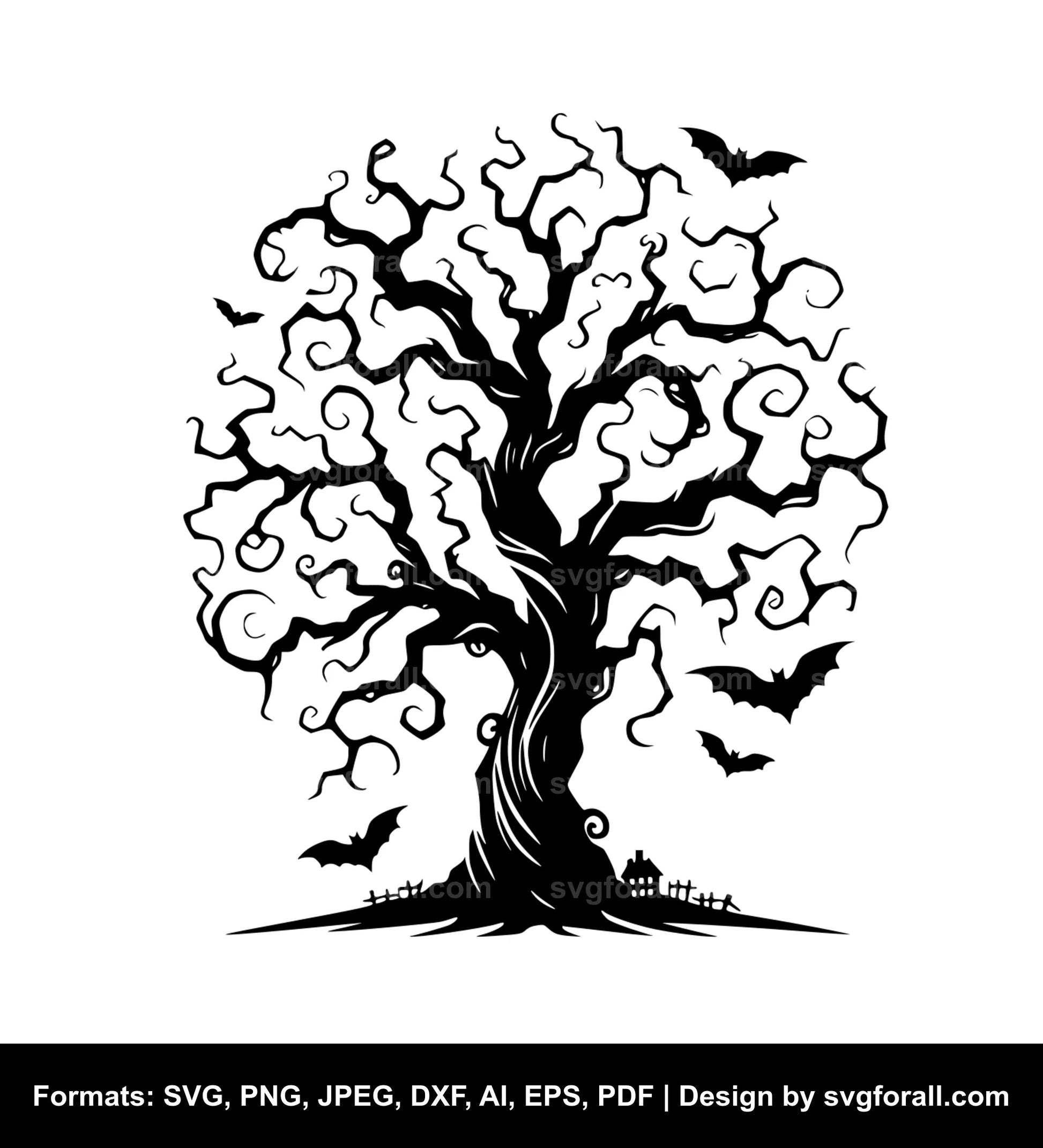 Halloween Tree SVG PNG