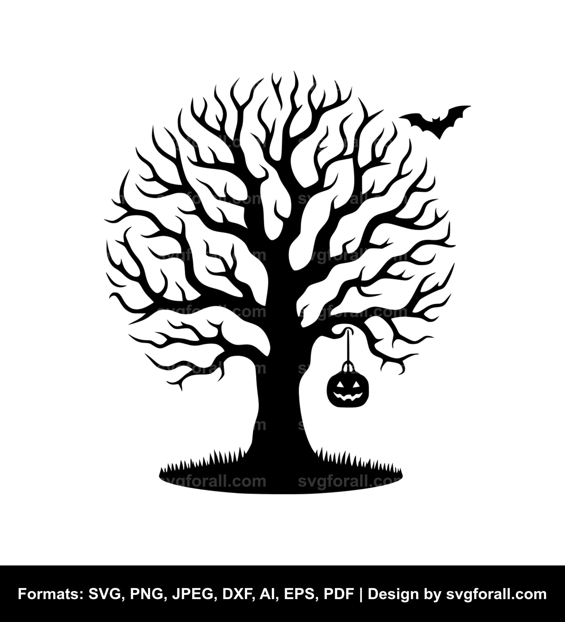 Halloween Tree SVG Vector