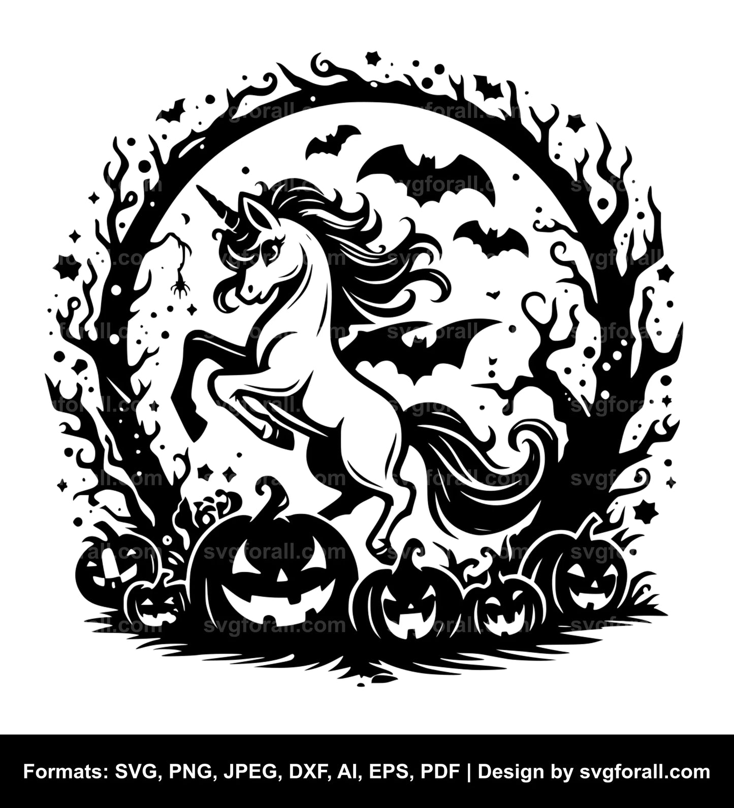 Halloween Unicorn Cricut SVG