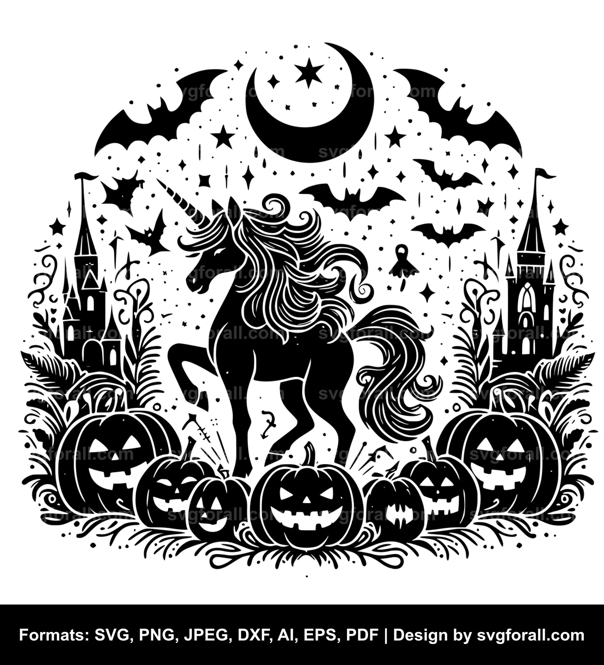 Halloween Unicorn SVG File