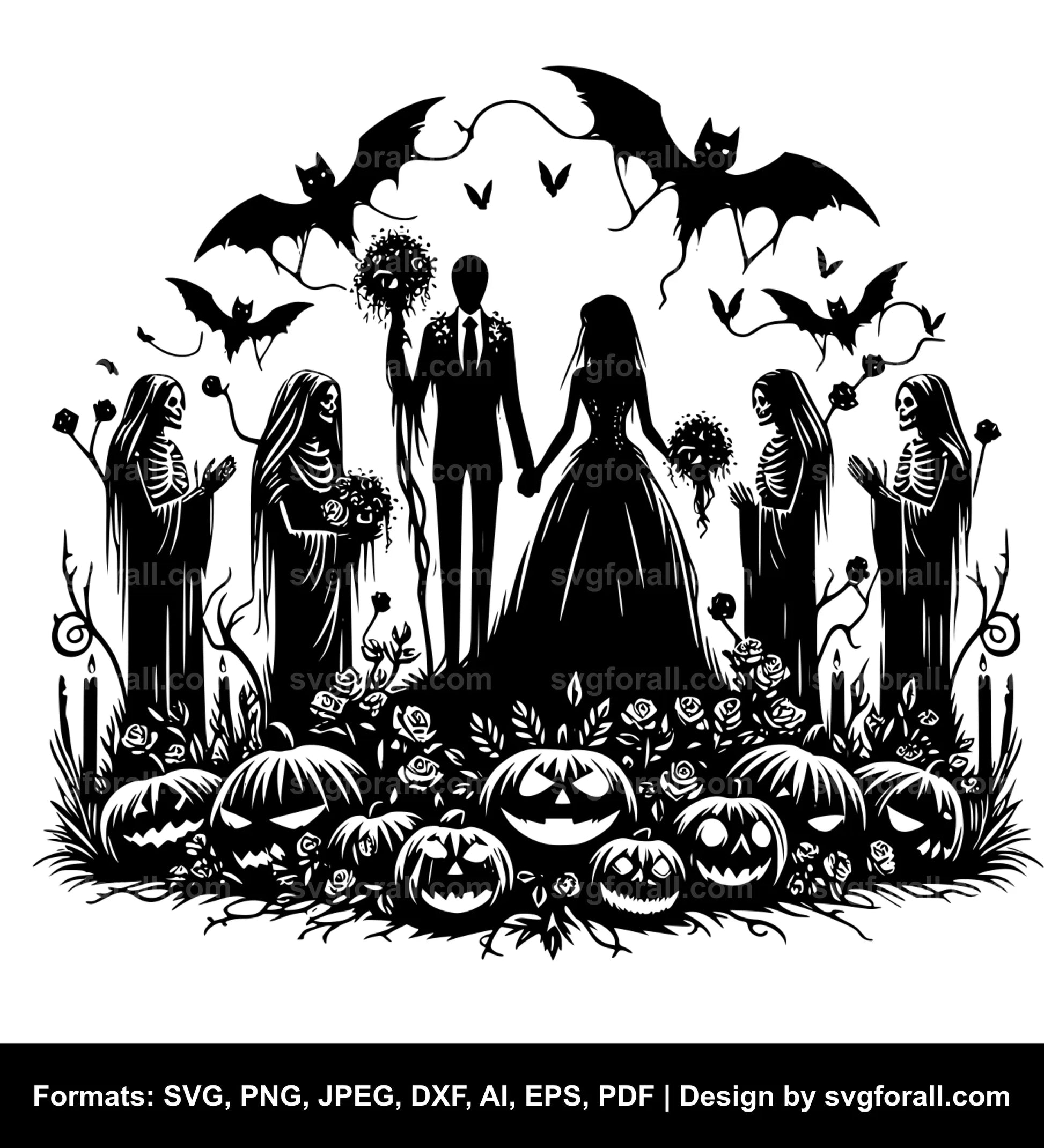 Halloween Wedding Cricut SVG