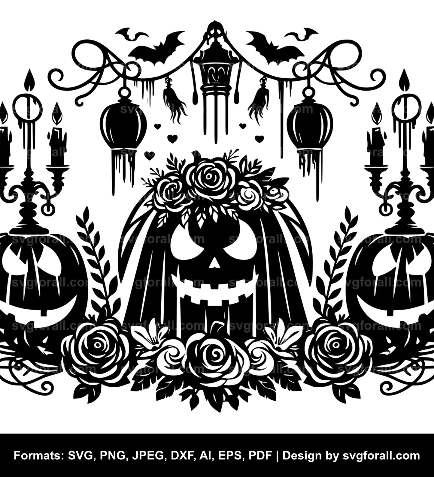 Halloween Wedding Vector SVG