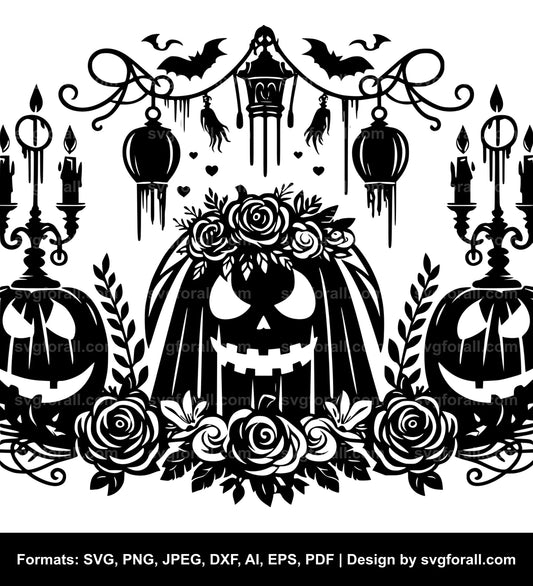 Halloween Wedding Vector SVG