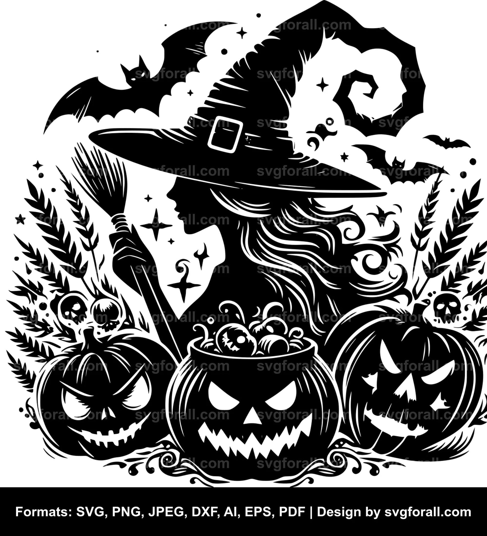 Halloween Witch SVG File