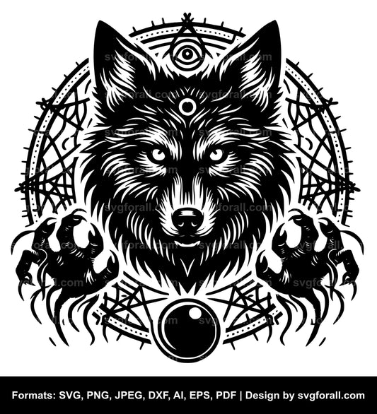 Halloween Wolf SVG File