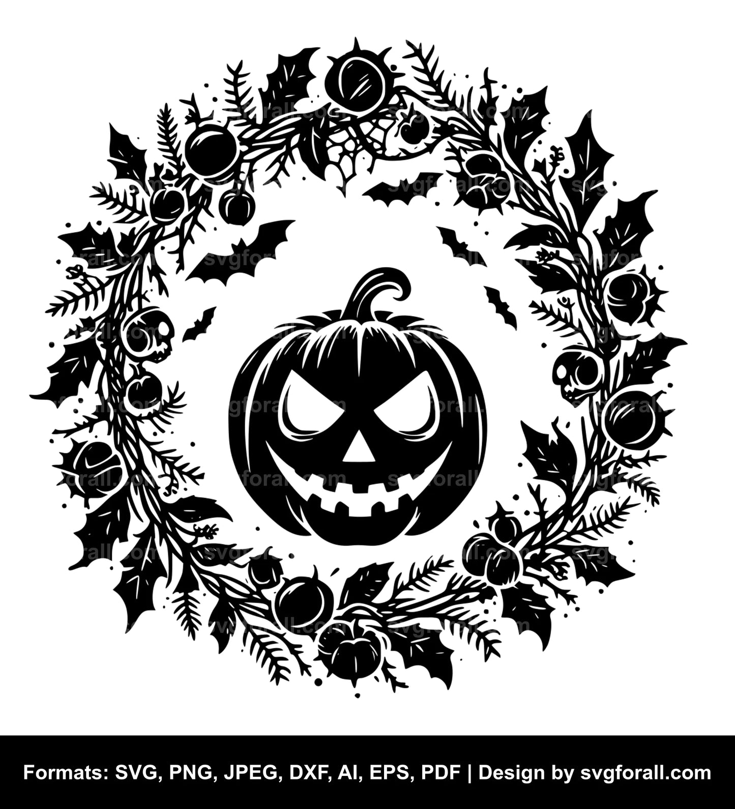 Halloween Wreath SVG