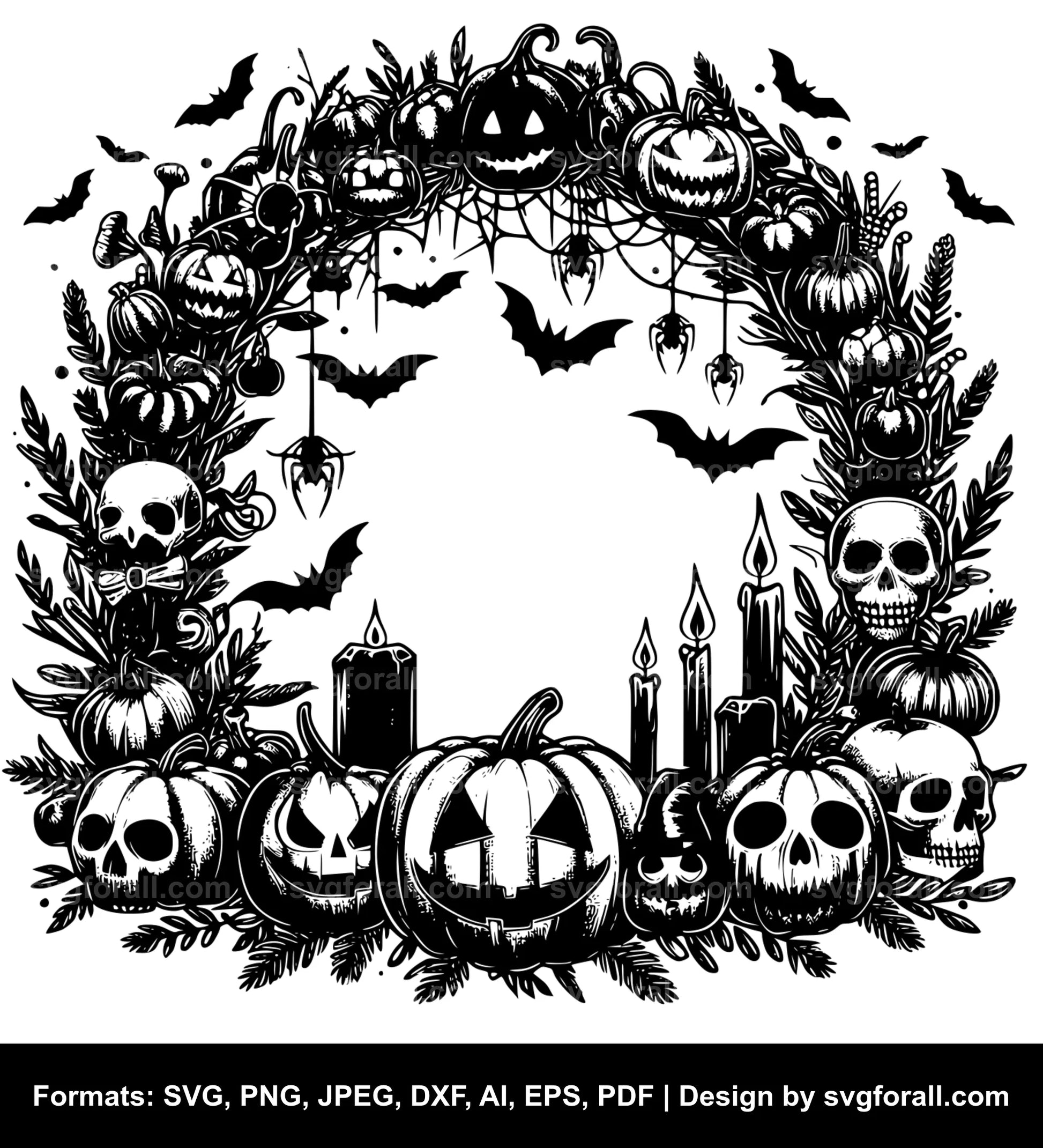 Halloween Wreath SVG File