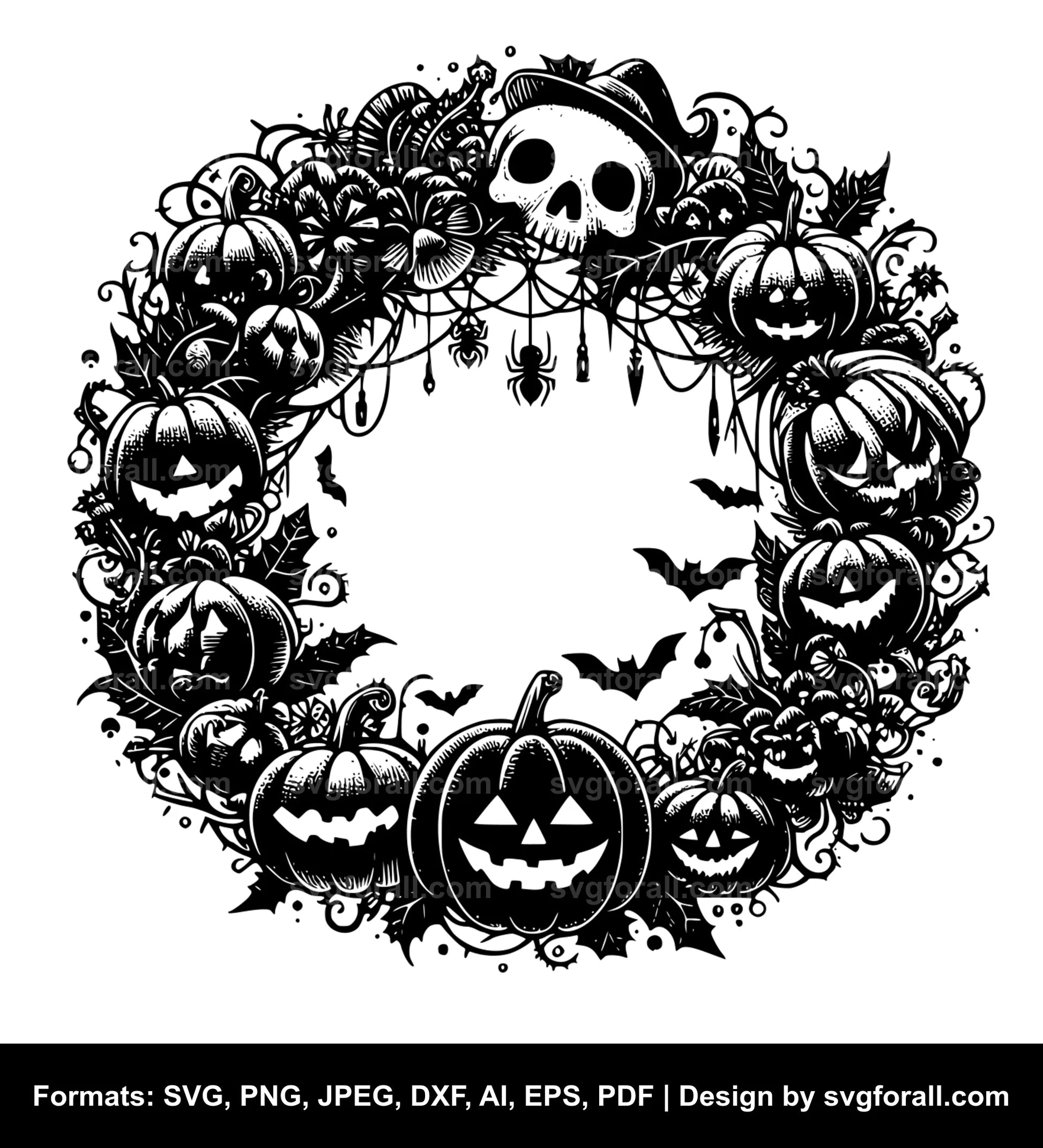 Halloween Wreath Vector SVG