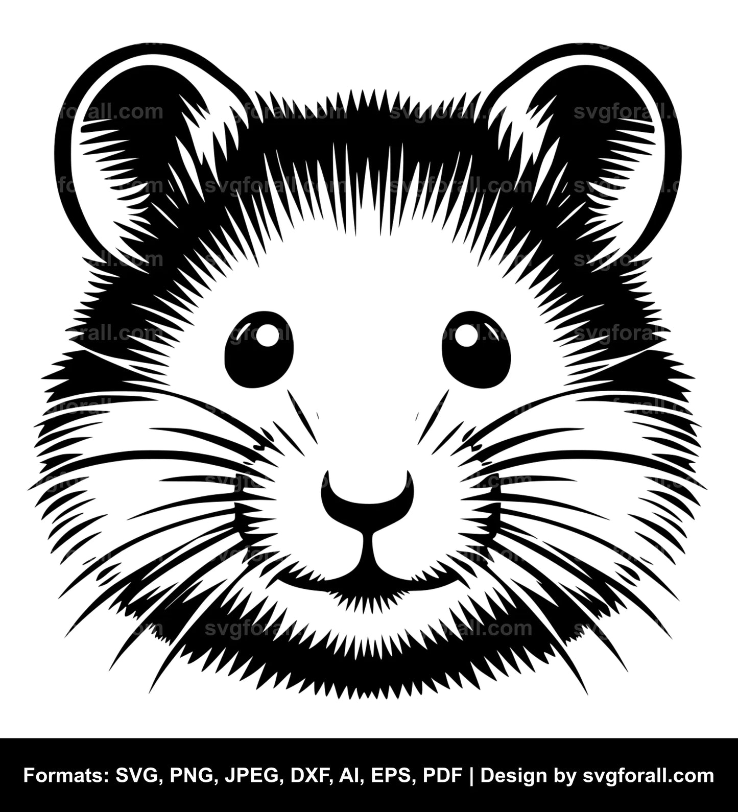 Hamster Face Cricut SVG