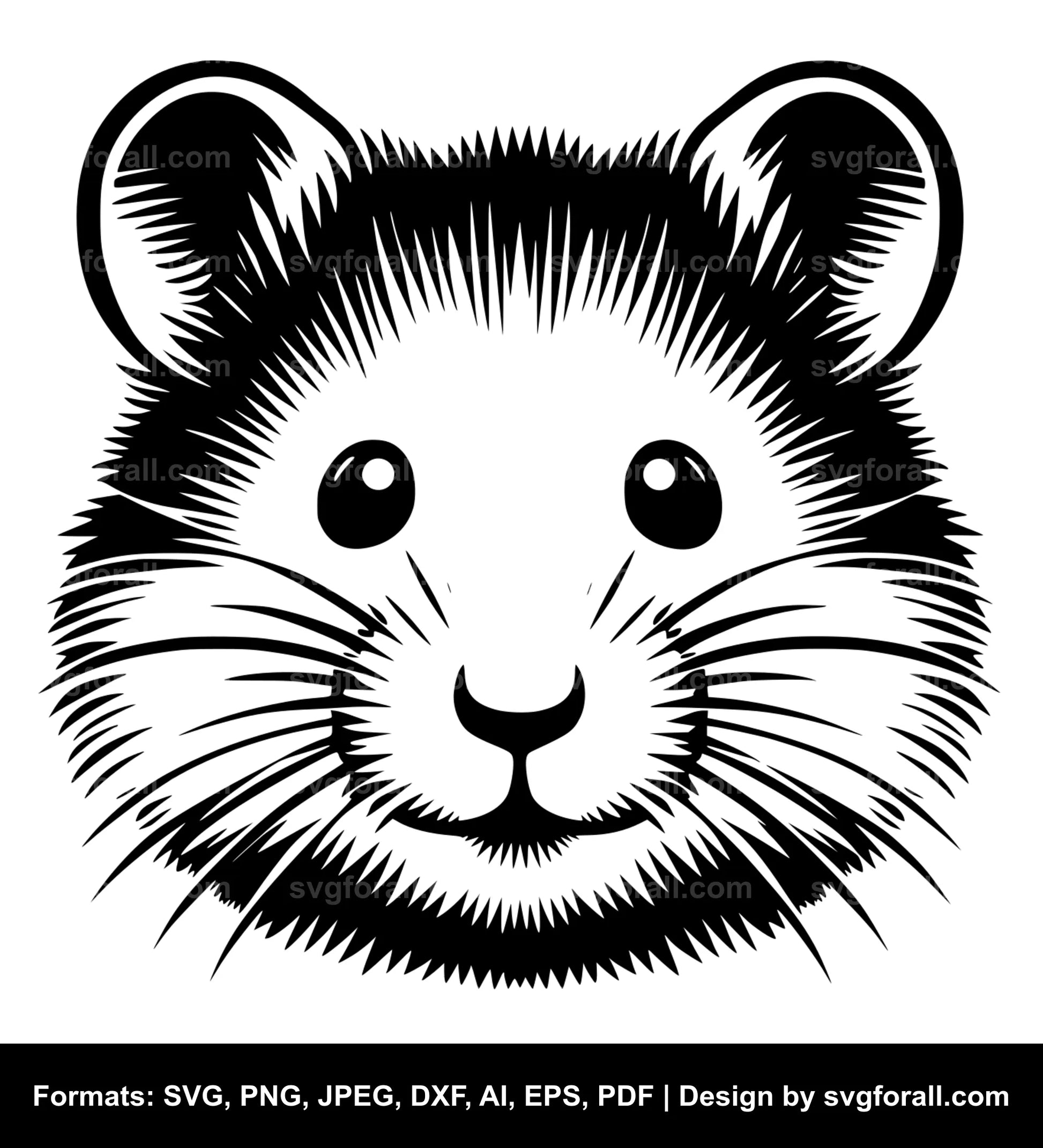 Hamster Face Cricut SVG