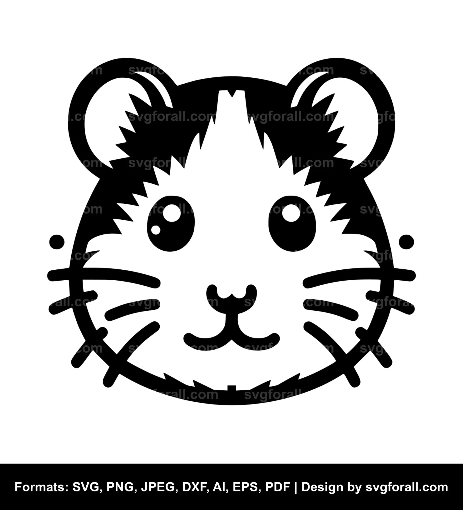 Hamster Face SVG Design