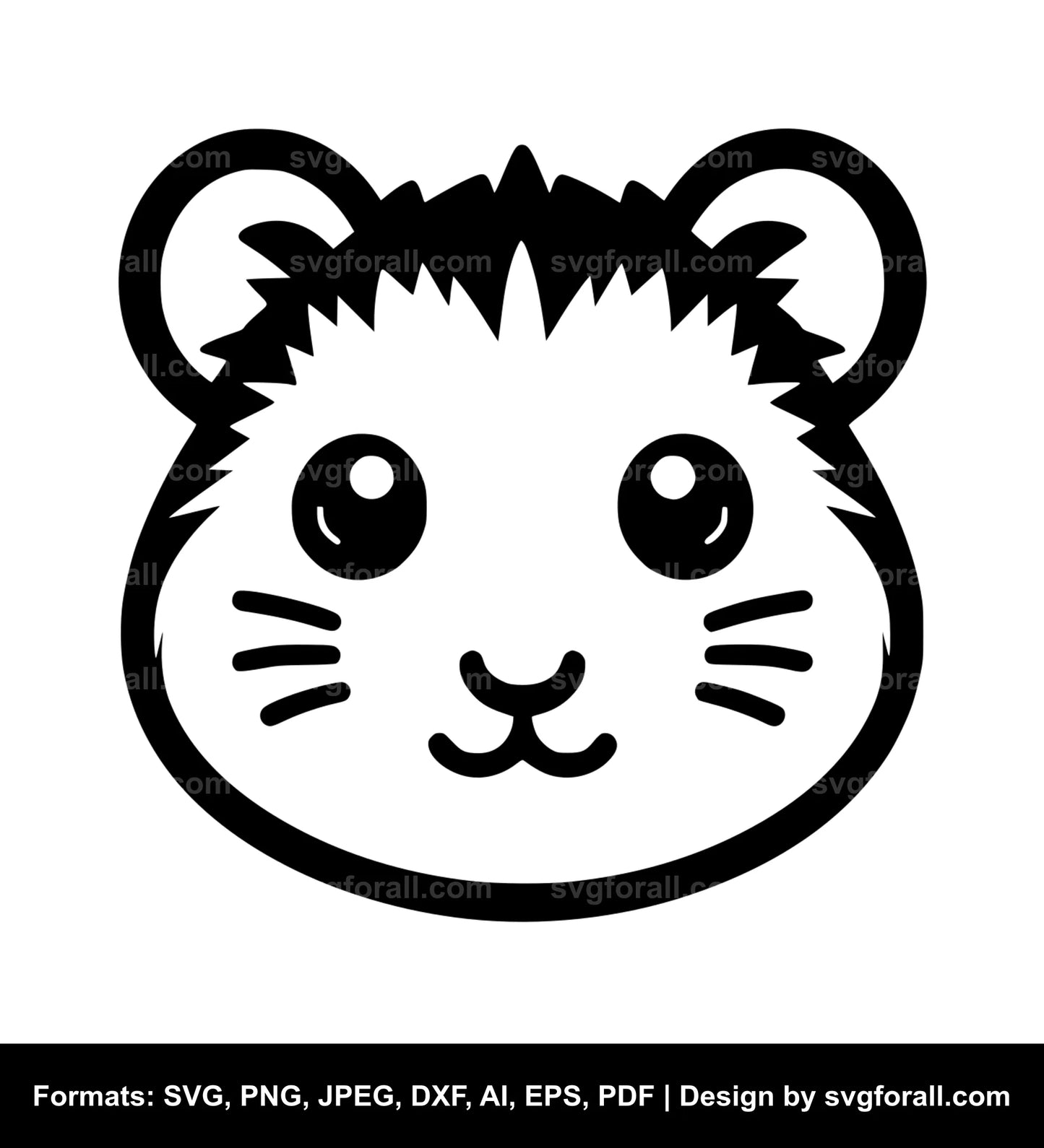 Hamster Face SVG Vector