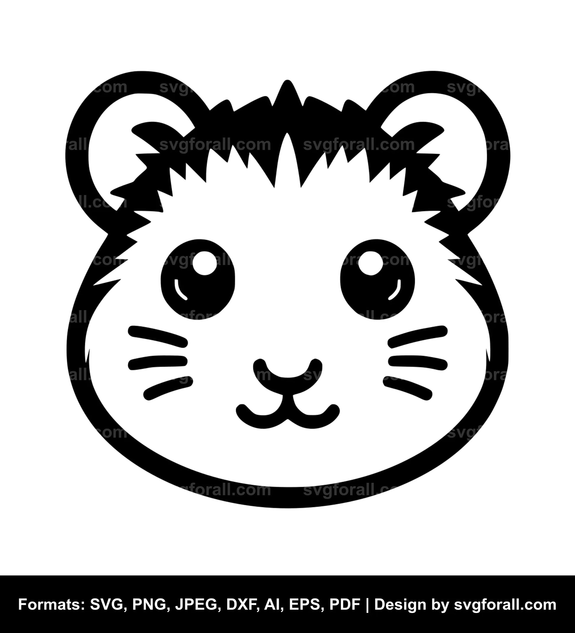 Hamster Face SVG Vector