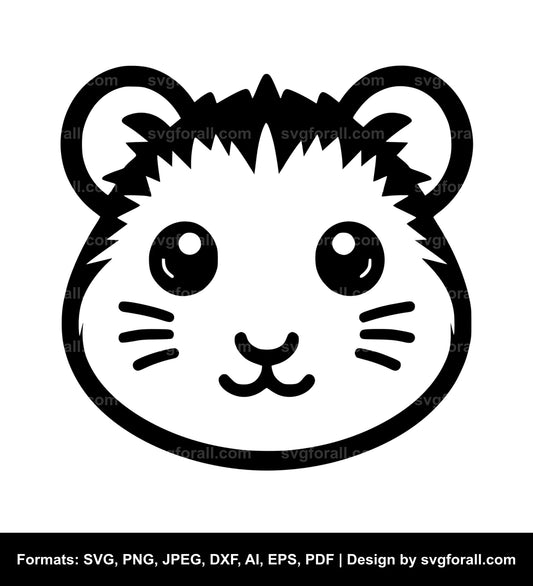 Hamster Face SVG Vector