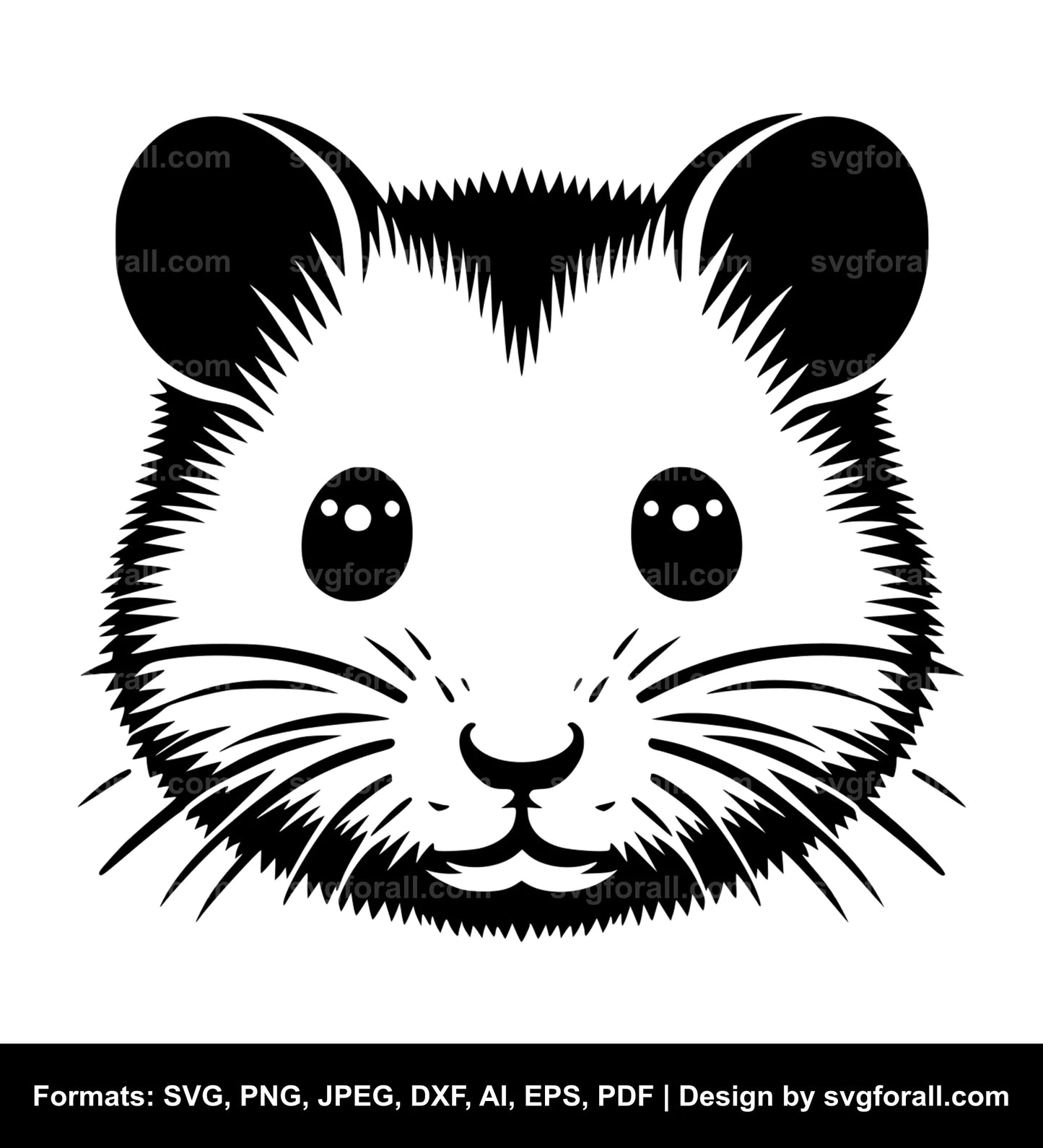 Hamster Face Vector SVG