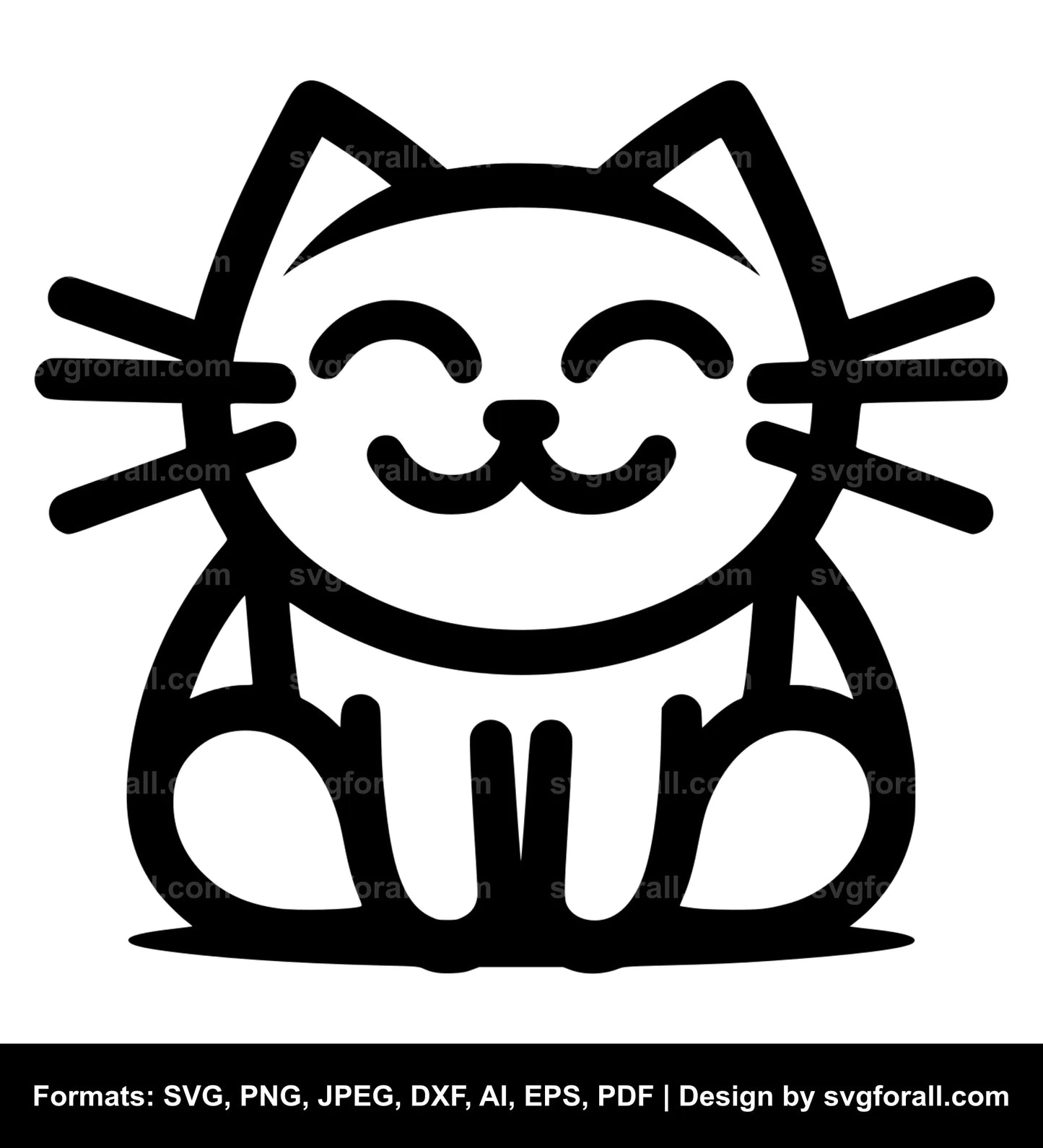 Happy Cat SVG PNG