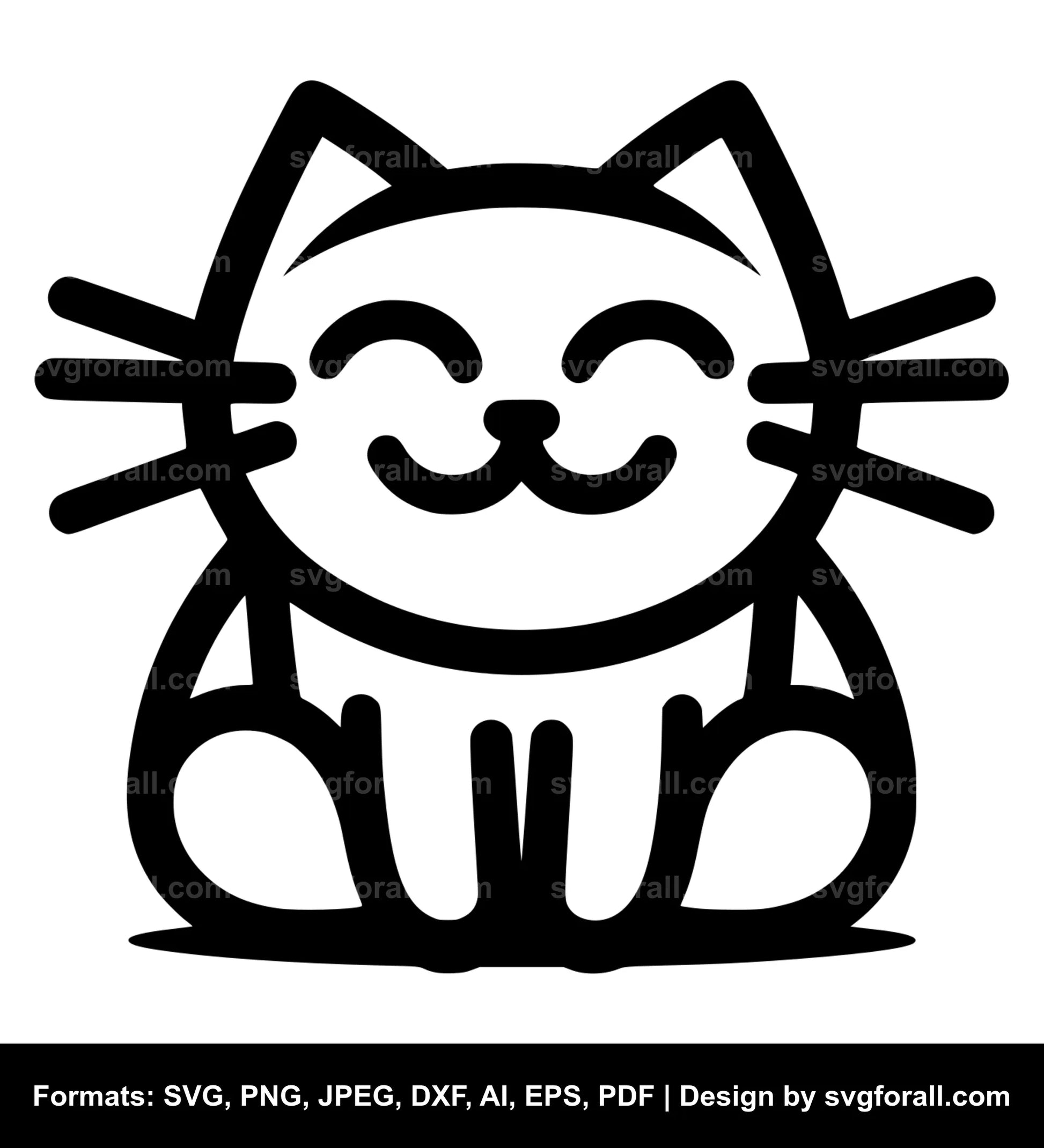 Happy Cat SVG PNG