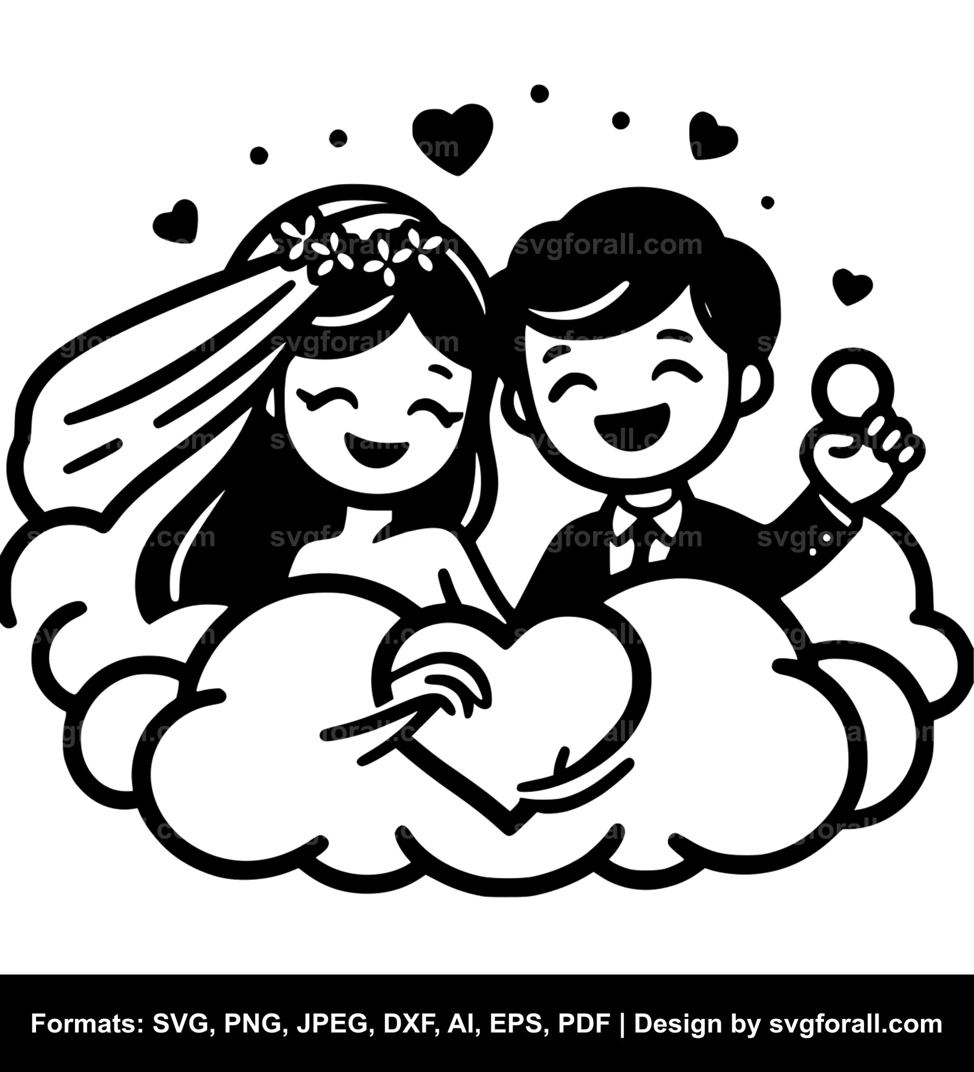 Happy Couple Clipart SVG