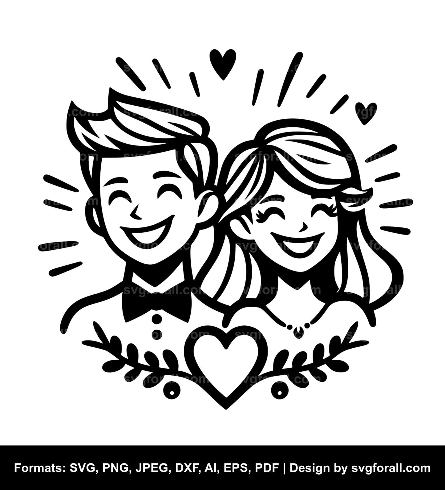 Happy Couple Cricut SVG